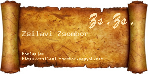Zsilavi Zsombor névjegykártya